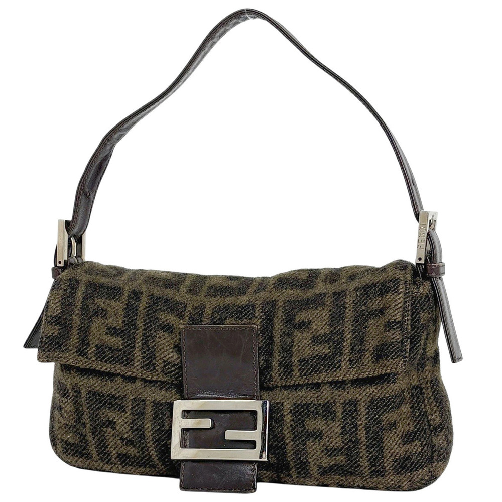 Fendi Zucca Mamma Baguette handbag Hobo bag brown